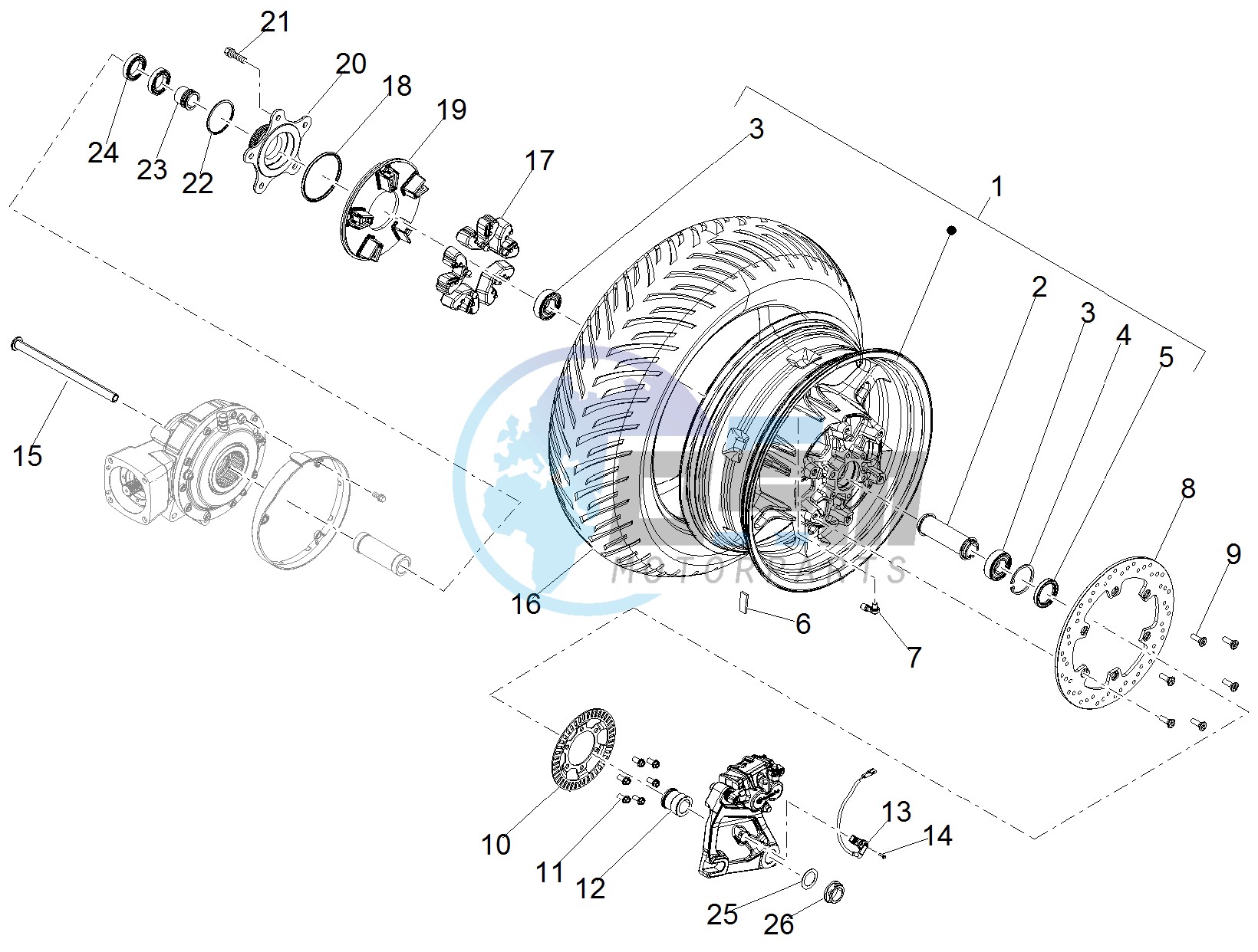 Rear wheel