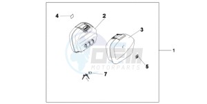 XL700VA9 France - (F / ABS CMF SPC) drawing PANNIER SET