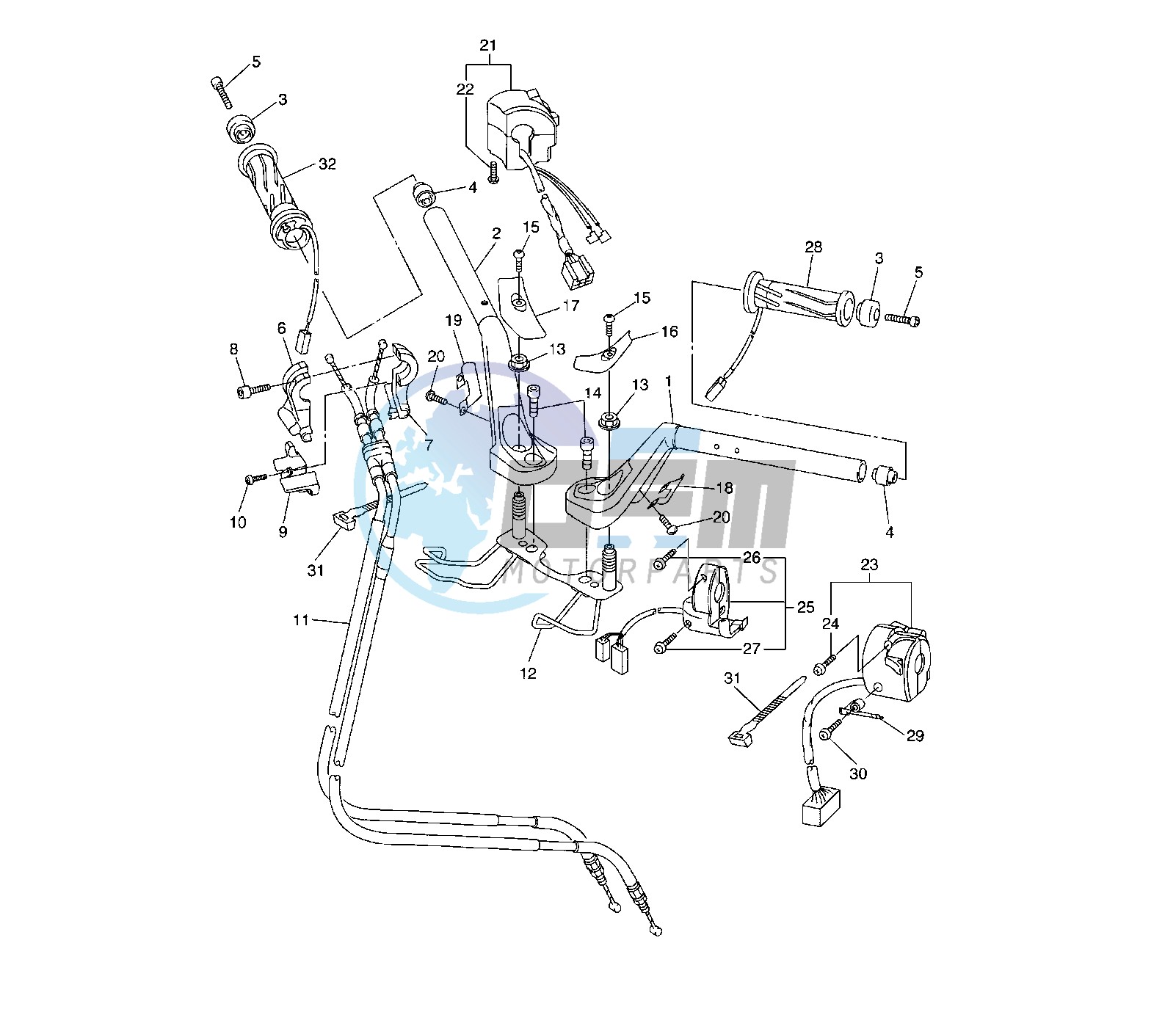 STEERING HANDLE AND CABLE