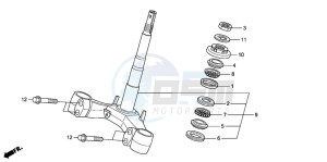 FES150 125 S-WING drawing STEERING STEM