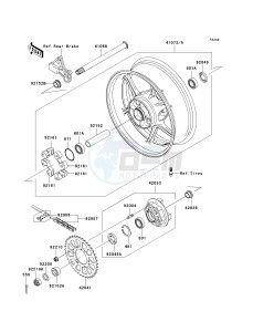 ZX 600 R [NINJA ZX-6R MONSTER ENERGY] (R9FA) R9F drawing REAR WHEEL_CHAIN