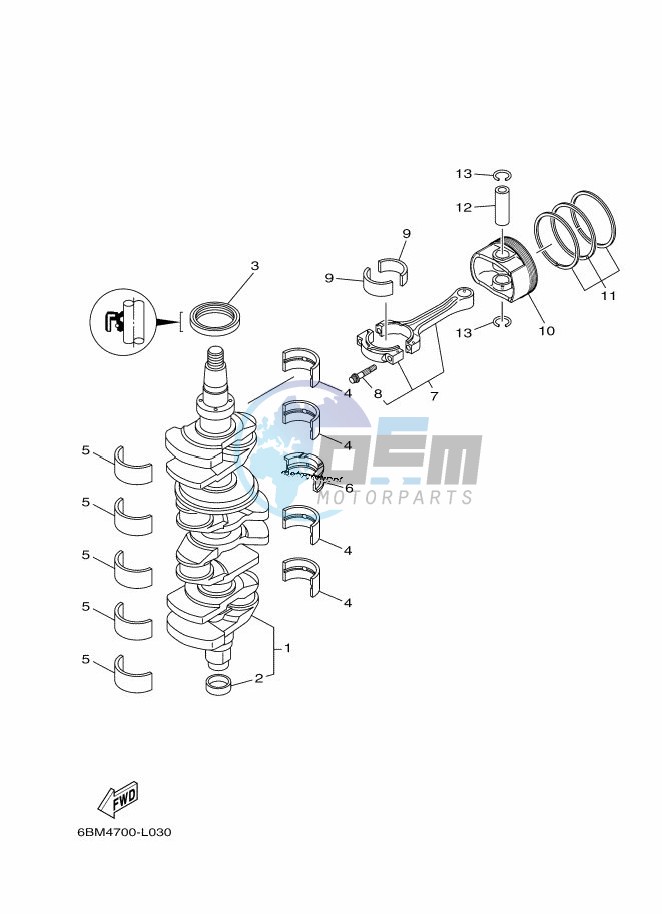 CRANKSHAFT--PISTON