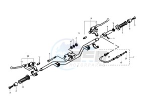 GRANTURISMO 125-200 drawing Handlebar - Drive controls