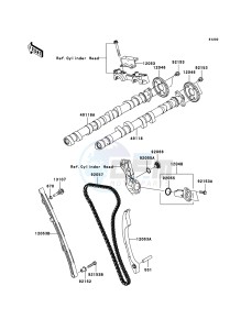 ZZR1400 ZX1400A6F FR GB XX (EU ME A(FRICA) drawing Camshaft(s)/Tensioner