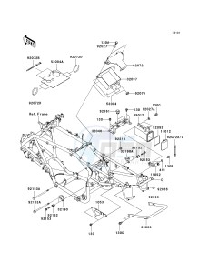 KSV 700 B [KFX700 V FORCE] (B1-B2) [KFX700 V FORCE] drawing FRAME FITTINGS