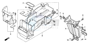 CB1300 CB1300SUPER FOUR drawing REAR FENDER (CB1300A/SA)