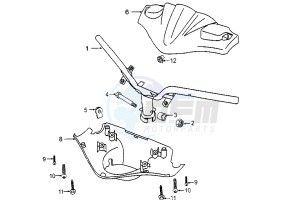 SPEEDFIGHT ARIA CATALYC - 50 cc drawing STEERING HANDLE