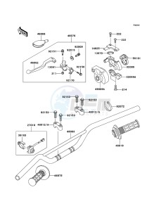 KX85 / KX85 II KX85B7F EU drawing Handlebar