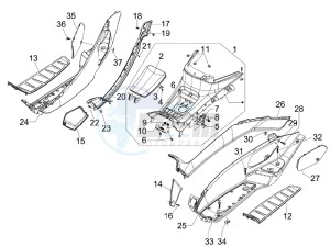 MP3 400 ie mic (USA) USA drawing Central cover - Footrests