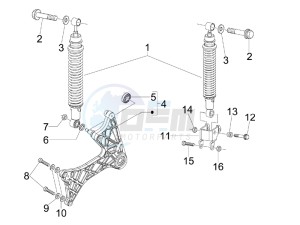 Nexus 300 ie e3 drawing Rear suspension - Shock absorbers