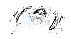 GTS 125I ABS drawing COWLING