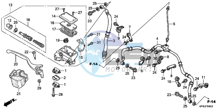 FR. BRAKE MASTER CYLINDER