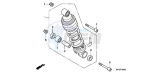 CB600F39 Australia - (U / ST) drawing REAR CUSHION