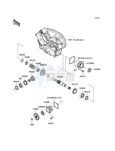 KFX700 KSV700A7F EU drawing Front Bevel Gear