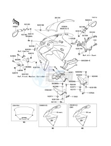 ZX 900 F [NINJA ZX-9R] (F1-F2) [NINJA ZX-9R] drawing COWLING-- ZX900-F2- -