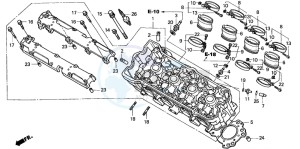 CBF600S drawing CYLINDER HEAD