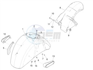 GTS 300 SUPER HPE 4T 4V IE ABS E4 (NAFTA) drawing Wheel housing - Mudguard