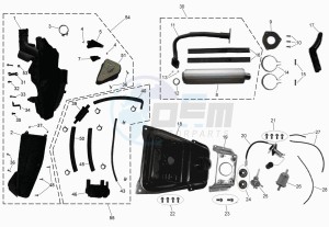 TOREO 125 drawing EXHAUST,RADIATOR,TANK, AIRFILTER