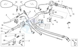 V7 II Racer ABS 750 drawing Handlebar - Controls