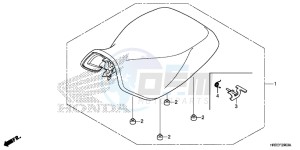 TRX420FM1F TRX420 Europe Direct - (ED) drawing SEAT