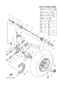 YFM700FWAD YFM70GPSH GRIZZLY 700 EPS SPECIAL EDITION (B1A5) drawing REAR WHEEL