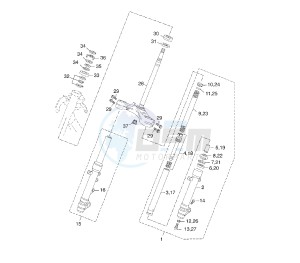 YP R X-MAX 125 drawing FRONT FORK