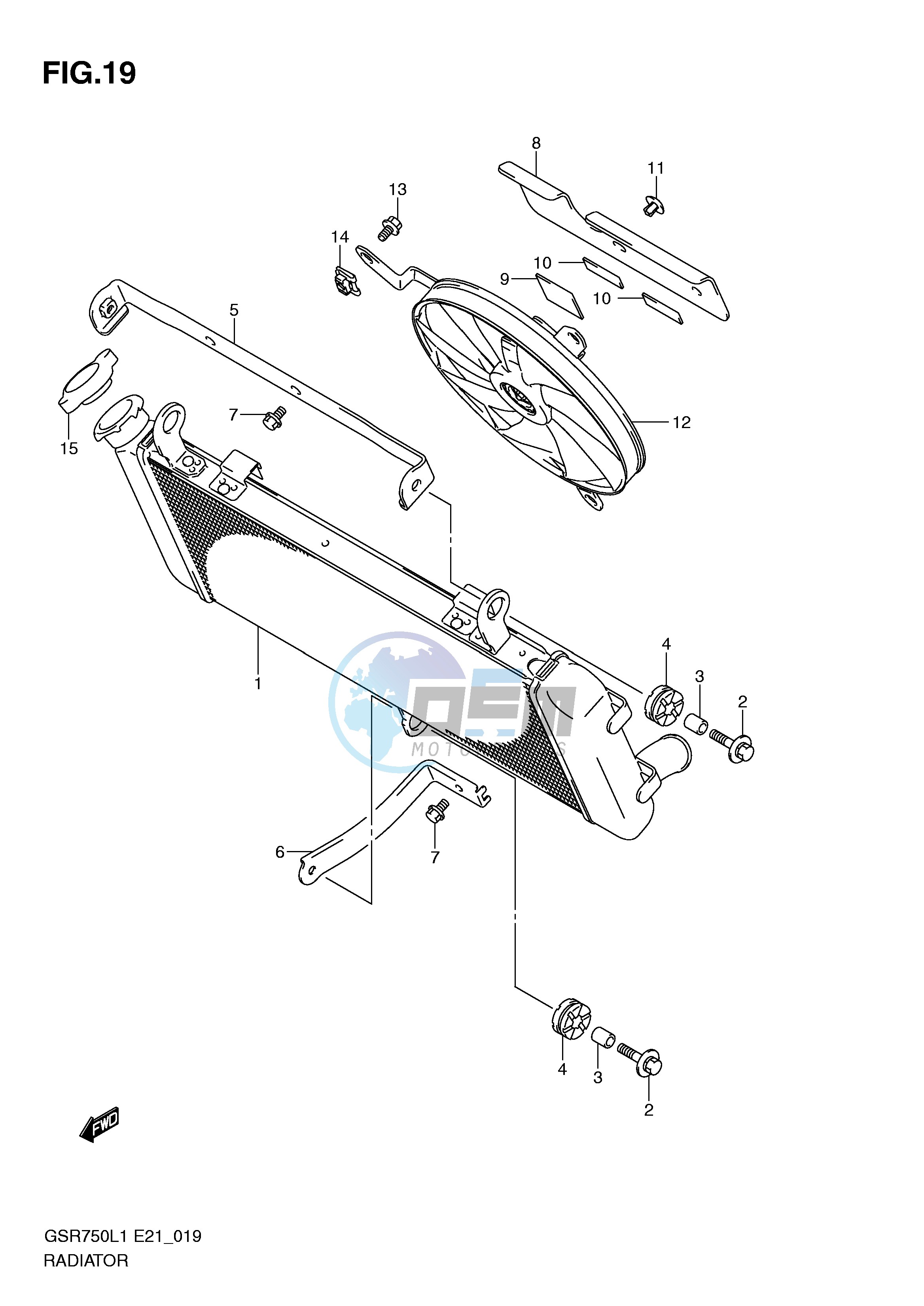 RADIATOR (GSR750UEL1 E21)