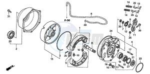 TRX500FE drawing REAR BRAKE PANEL