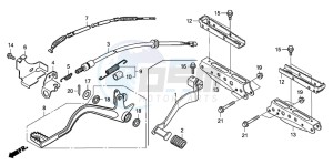 TRX500TM drawing PEDAL/STEP