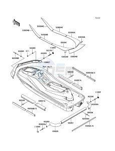 JET SKI ULTRA 300X JT1500HBF EU drawing Pads