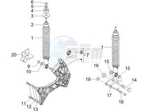 Runner 200 VXR 4t Race e3 (UK) UK drawing Rear suspension - Shock absorbers