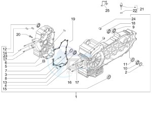 Beverly 400 ie Tourer e3 drawing Crankcase