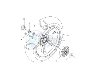 YQ AEROX 50 drawing REAR WHEEL