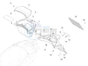 Liberty 50 iGet 4T 3V 25kmh E4 25km/h (EMEA) drawing Rear cover - Splash guard