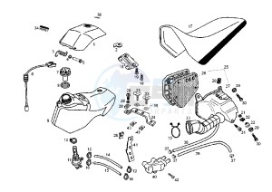 SENDA R X-RACE - 50 cc drawing FUEL TANK