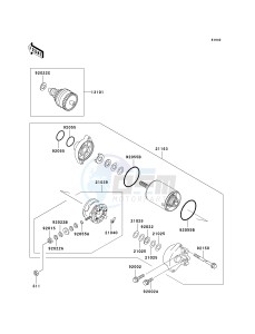 JT 900 E [900 STX] (E1-E2) [900 STX] drawing STARTER MOTOR