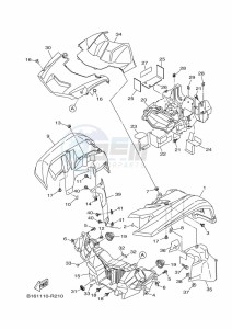 YFM700FWBD YFM70KPHK (B5K9) drawing FRONT FENDER