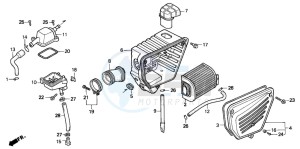 CB250 drawing AIR CLEANER