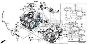 CB500FAF CB500F UK - (E) drawing CRANKCASE