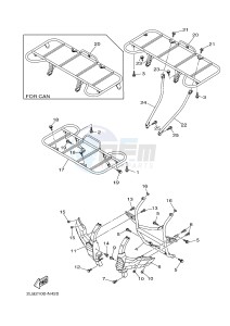 YFM700FWA YFM700DE GRIZZLY 700 (2ES2 2ES3) drawing GUARD