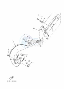 YZ85LW (B0G1) drawing EXHAUST