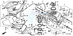 CBR600RA9 UK - (E / ABS) drawing FUEL TANK