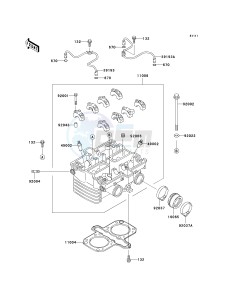 EN 500 C [VULCAN 500 LTD] (C6F-C9F) C8F drawing CYLINDER HEAD