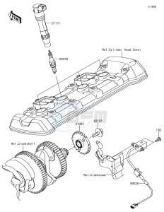 Z1000SX ZX1000WHF XX (EU ME A(FRICA) drawing Ignition System