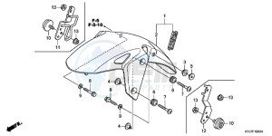 CBR250RD CBR250R 2E - (2E) drawing FRONT FENDER