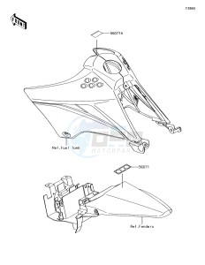 KLX110 KLX110CHF EU drawing Labels