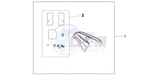 CB600FA39 UK - (E / ABS MKH ST) drawing REAR SEAT COWL QUASAR SILVER METALLIC