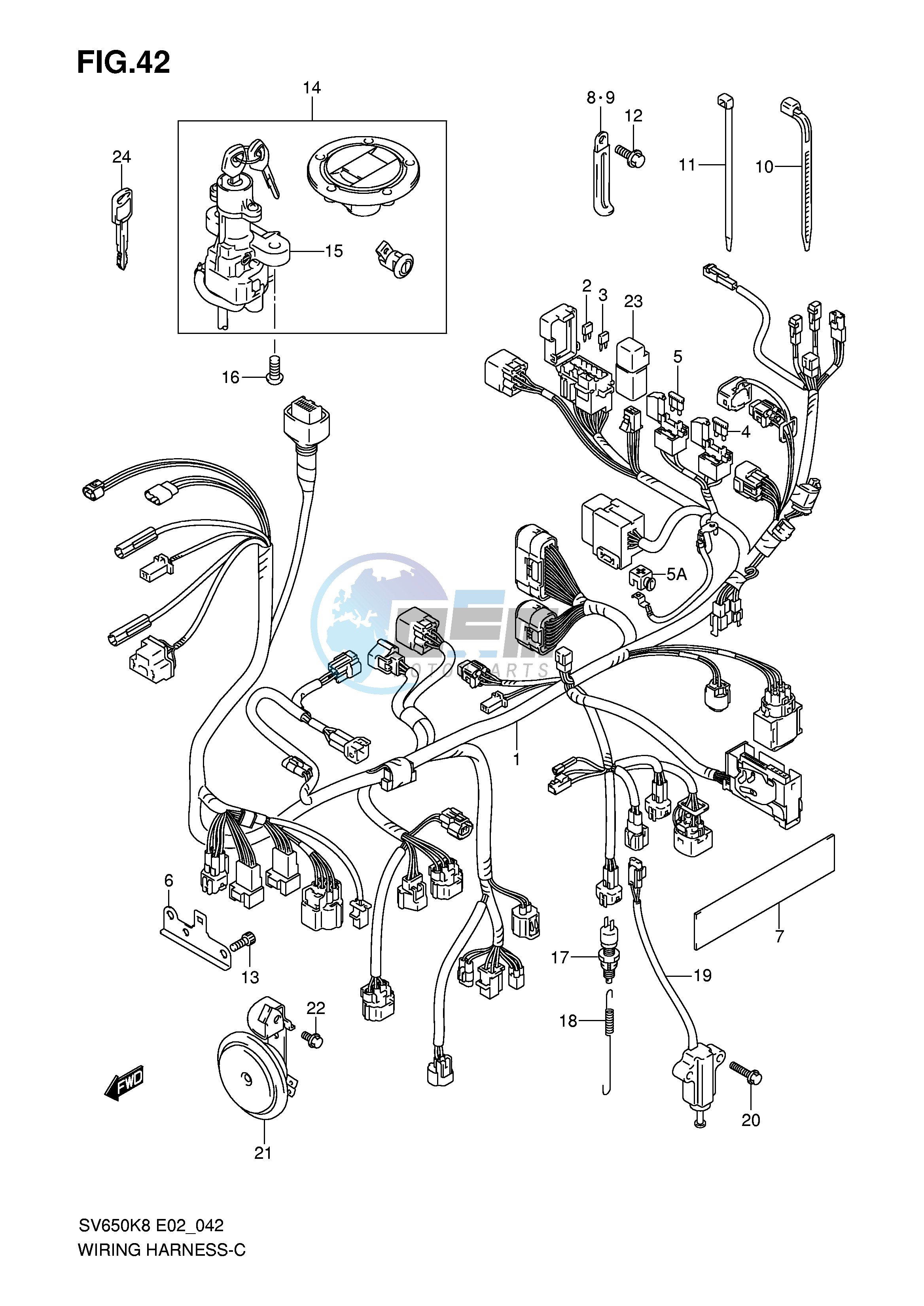 WIRING HARNESS (SV650AK8 AK9 UAK8 UAK9)