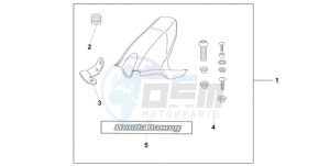 CBR1000RR9 UK - (E / MKH MME REP) drawing HUGGER CANDY ACHILLES BLACK METALLIC