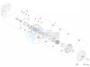 LIBERTY 150 150 IGET 4T 3V IE ABS (APAC) drawing Driven pulley